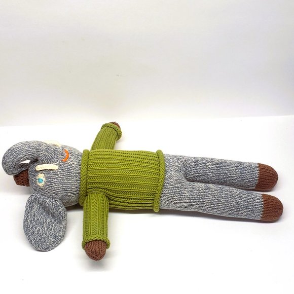Blabla Hercule Elephant Plush Cotton Doll Stuffed Animal Hand Knit 14" Peru - Picture 6 of 7